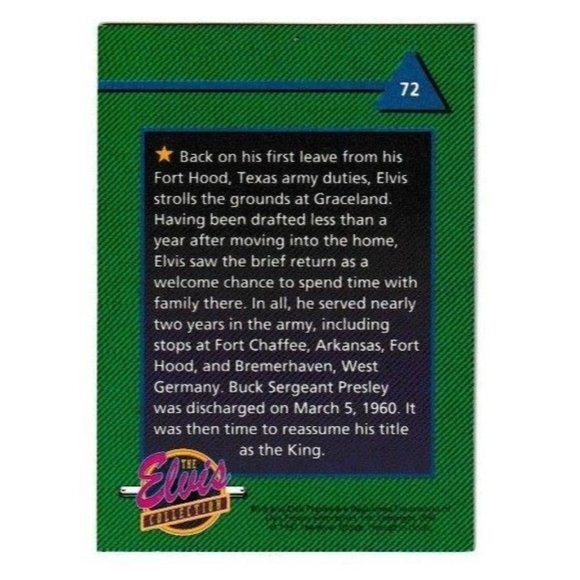 Vintage Elvis Presley Trading Cards from 1992 USA Printed Collection #253 #72 - Picture 8 of 16